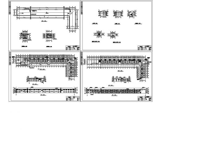 某市二层框架结构敬老院建筑方案设计cad全套图纸（标注详细）_图1