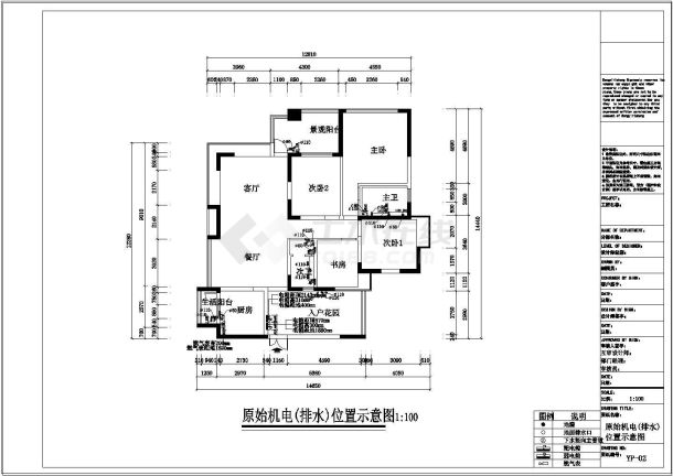 金河谷简欧(四房)住宅装修施工图-图二