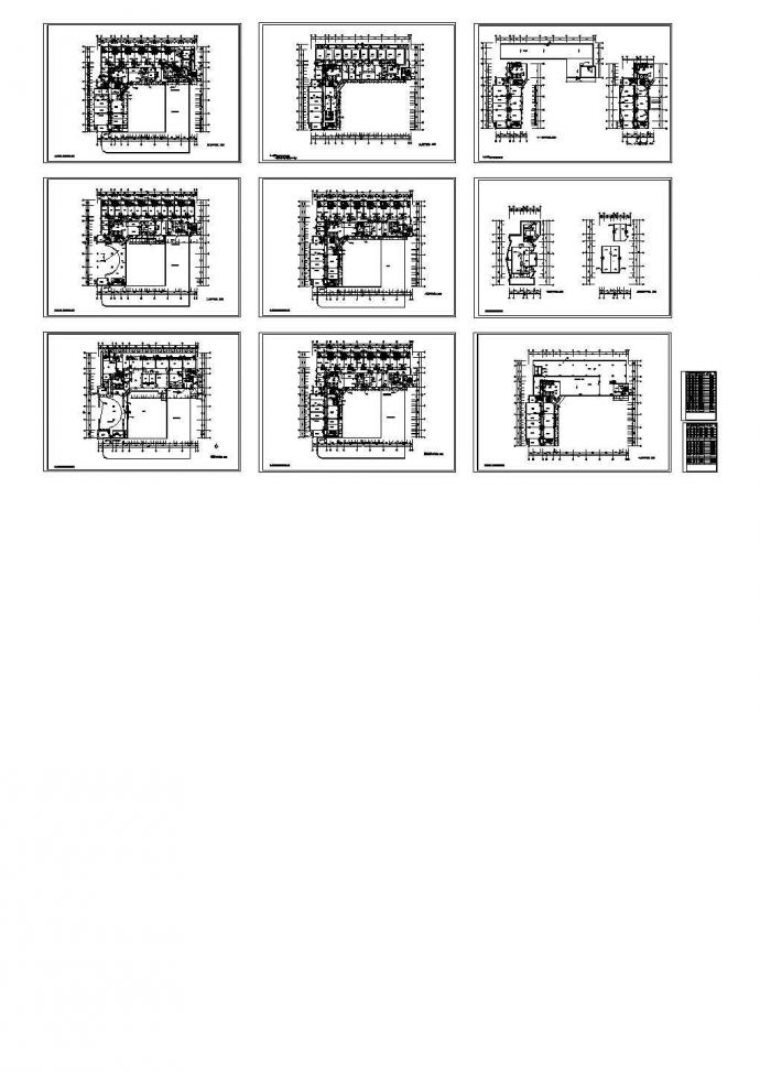 某十三层框架结构医院住院大楼设计cad全套建筑方案图（标注详细）_图1