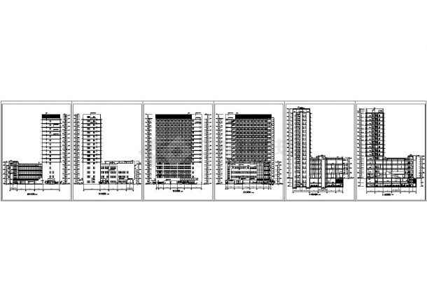 某十六层框架剪力墙结构大型综合医院门诊综合楼（23798㎡）设计cad全套建筑施工图（含设计说明）-图二