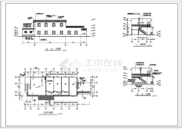 某山庄餐饮部设计cad建施图-图二