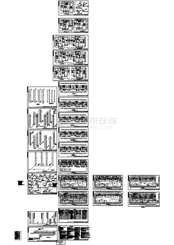 某十一层住宅给排水CAD全套图纸-图二