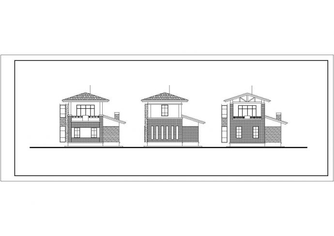 某两层独立式别墅方案设计图及效果图_图1