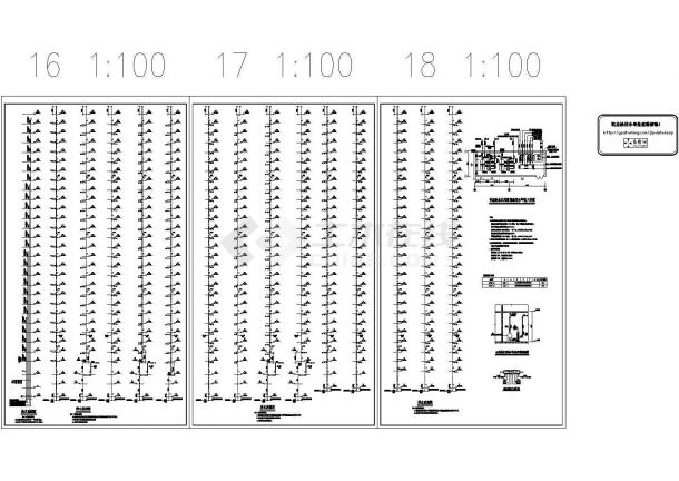 某二十八层商住楼给排水CAD设计图纸-图二