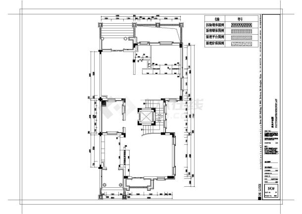 欧式（小别墅）装修cad施工图-图一