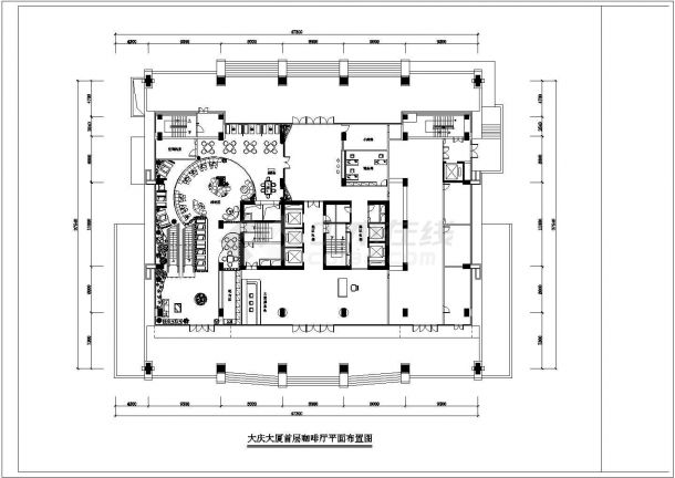 深圳福田区某豪华四星酒店装修设计CAD图纸-图一