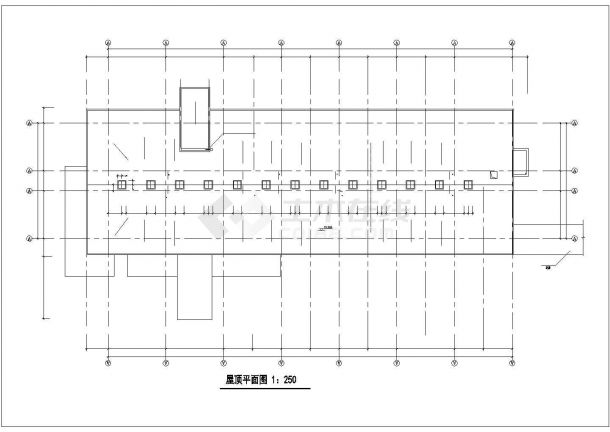 北京科技大学5600平米4层框架结构行政办公楼平面设计CAD图纸-图一