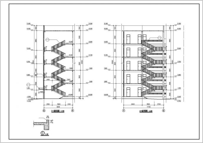 秦皇岛市某高校1.3万平米五层框架结构教学楼全套建筑设计CAD图纸_图1