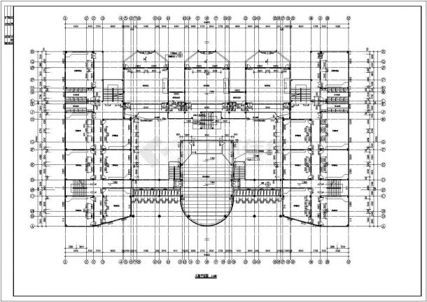 秦皇岛市某高校1.3万平米五层框架结构教学楼全套建筑设计CAD图纸-图二