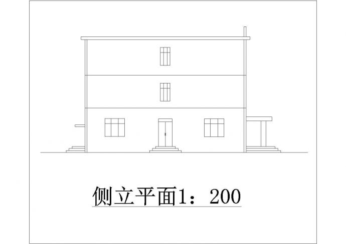 邯郸市某中学2600平米三层框混结构教学楼平立剖面设计CAD图纸_图1