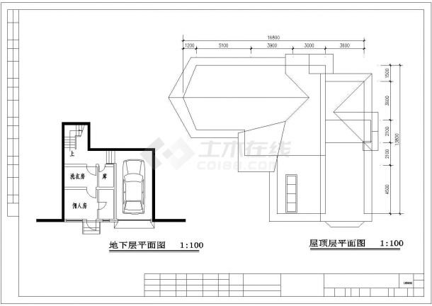【杭州市】2套小别墅全套CAD施工图，含效果图-图一