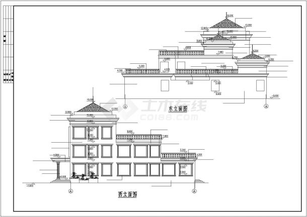 宁波市某社区1450平米3层框架结构幼儿园建筑设计CAD图纸-图一