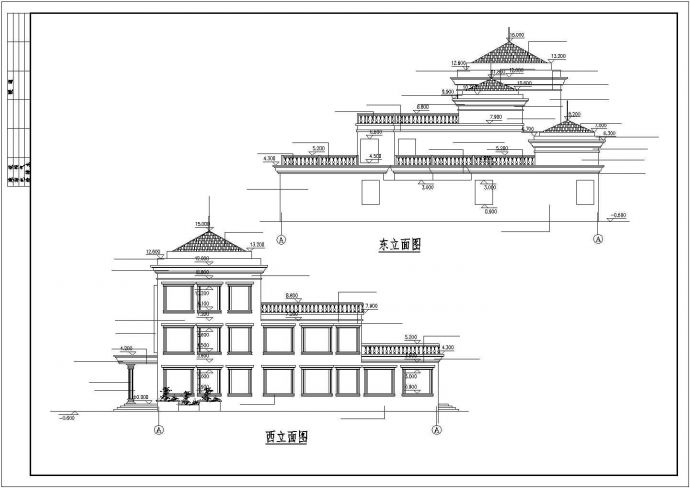 宁波市某社区1450平米3层框架结构幼儿园建筑设计CAD图纸_图1