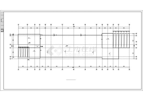 嘉兴市某技术学院2300平米4层框架结构教学楼建筑设计CAD图纸-图一