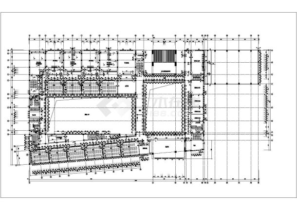 福州市某高等学院1.7万平米4层框架结构教学楼建筑设计CAD图纸-图一