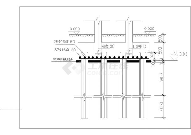 某8500平米七层一字型框架办公楼建筑结构图纸（含开题报告,计算书 ,PKPM）-图一