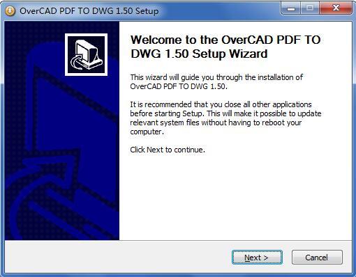 OverCAD PDF TO DWG转换工具
