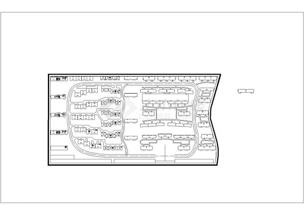 某大型高级民居小区规划设计详细施工方案CAD图纸-图一
