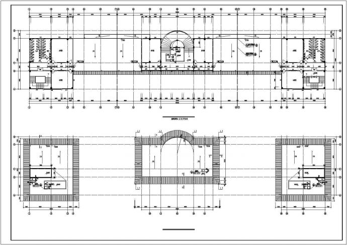 南京某中学1.2万平米7层钢混框架教学楼全套建筑设计CAD图纸_图1