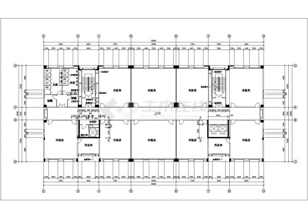 某高校2.2万平米16层框剪结构教学办公楼全套建筑设计CAD图纸-图二