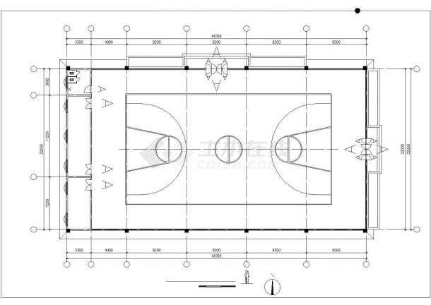 广州某足球学校教学楼+综合楼+操场+宿舍楼全套建筑设计CAD图纸-图二