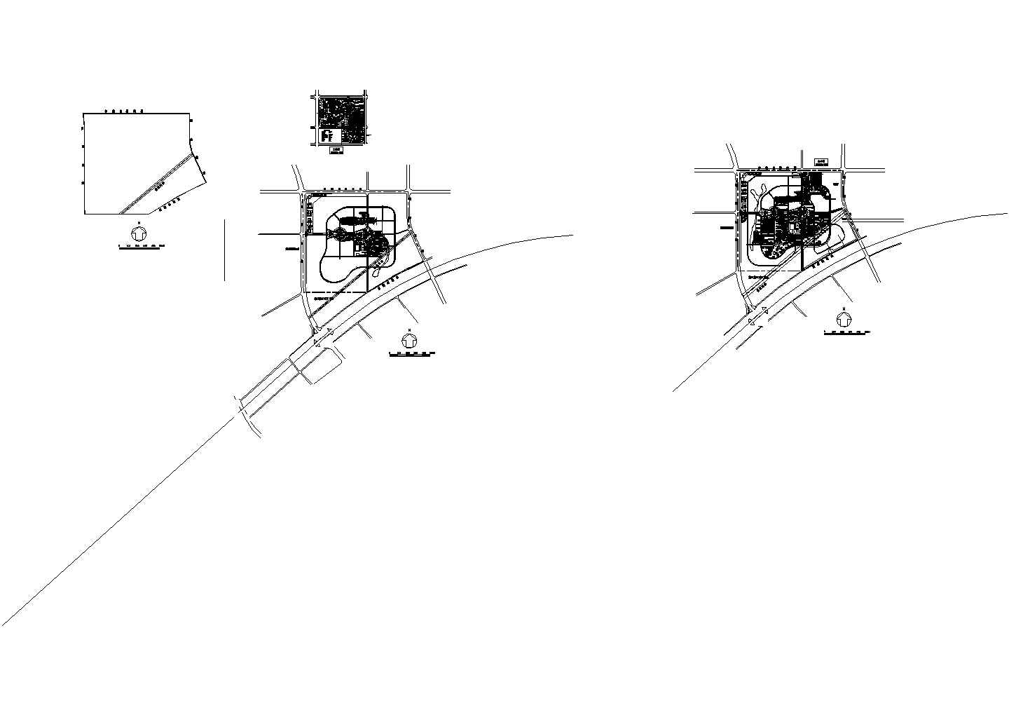 某新型小区总规划详细设计施工方案CAD图纸