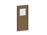 平开门-木质单扇带矩形观察窗图片1
