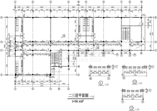 某地区小区幼儿园建筑设计CAD布置图-图二