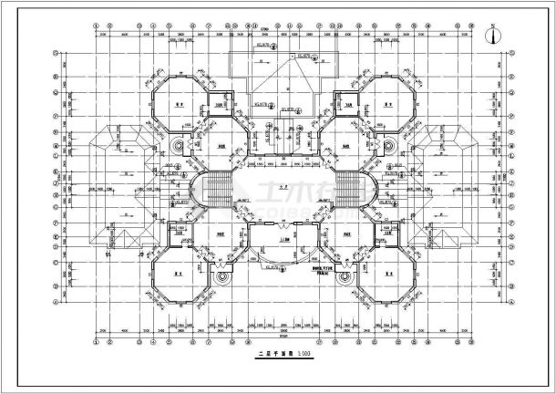 某小区经典欧式幼儿园建筑CAD图-图二