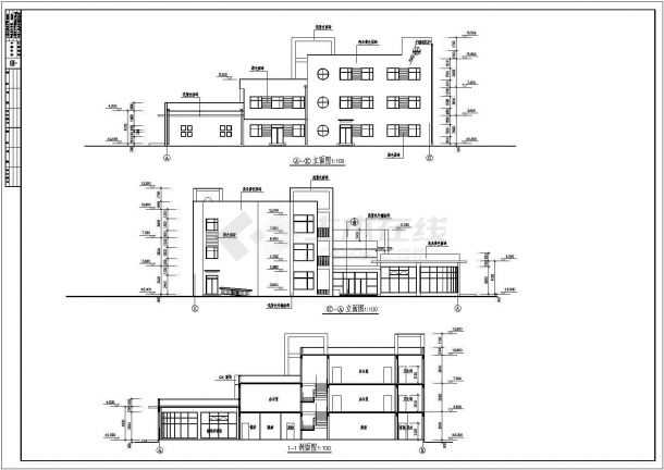 某三层幼儿园建筑施工图（共13张）-图二