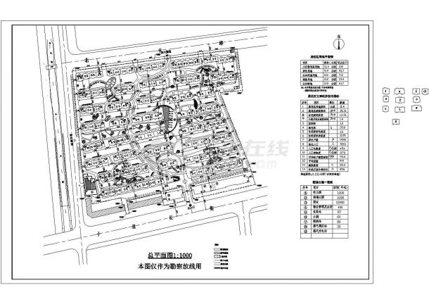 某地区综合小区总规划详细设计施工方案CAD图纸-图一