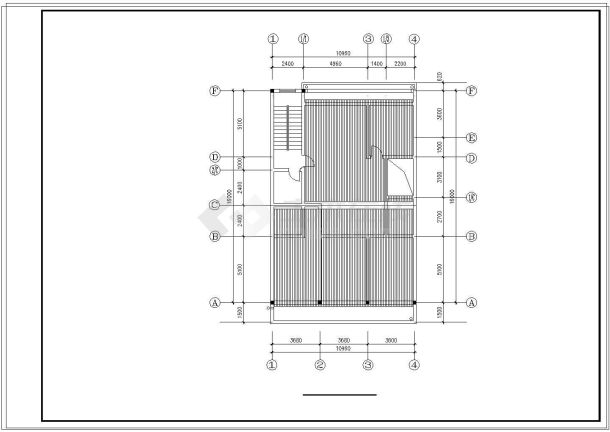 某地区商住楼建筑设计cad平面图-图一