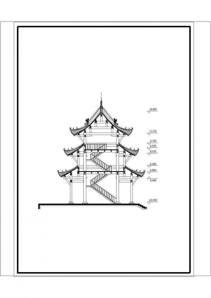 某经典大型寺庙建施设计图_图1
