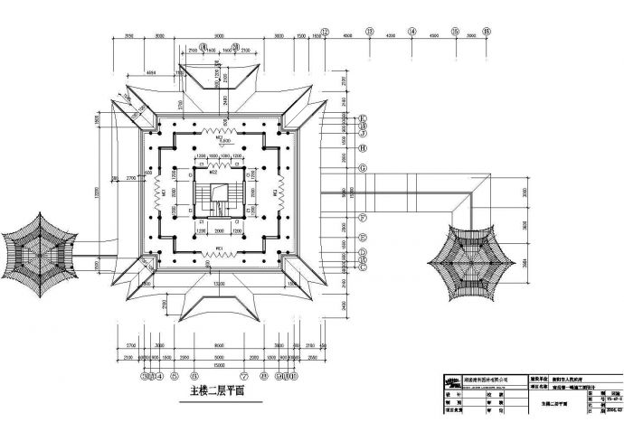 高层回雁阁建筑设计CAD详细布置图_图1