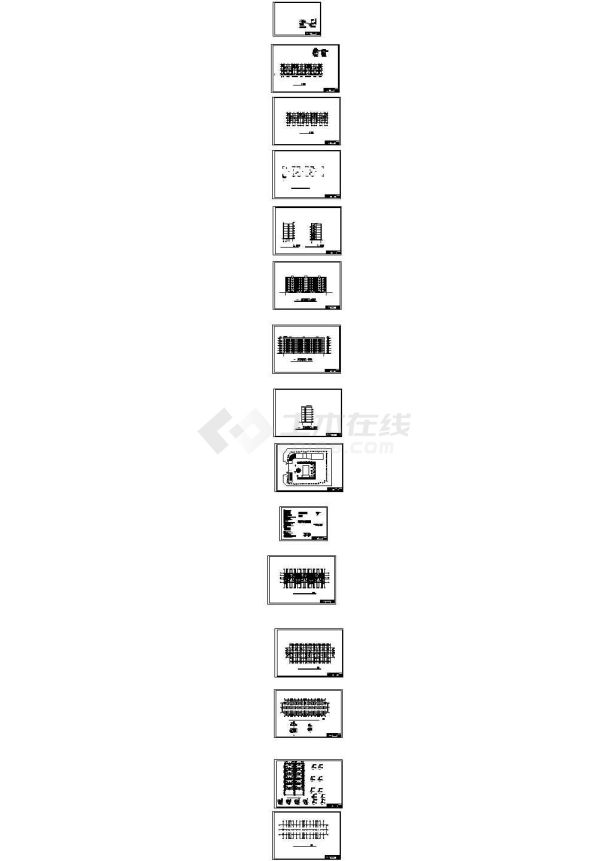 3547平米六层框架住宅楼建筑结构设计施工cad图纸（含计算书）-图一