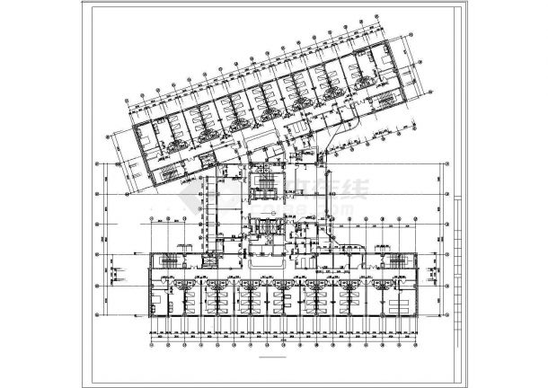 保定市第一中心医院建筑cad平面图-图二