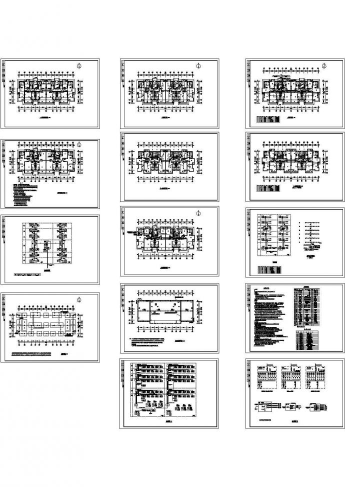某六层公寓楼电气设计CAd施工图纸_图1