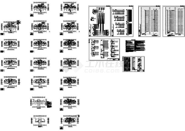 某17层住宅楼电气cad施工图纸-图二