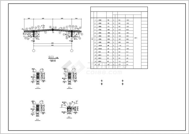 【最新】某混合结构工业厂房设计方案CAD图纸-图二