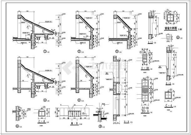 滨江新区新桥村小区会所建筑cad图纸-图一