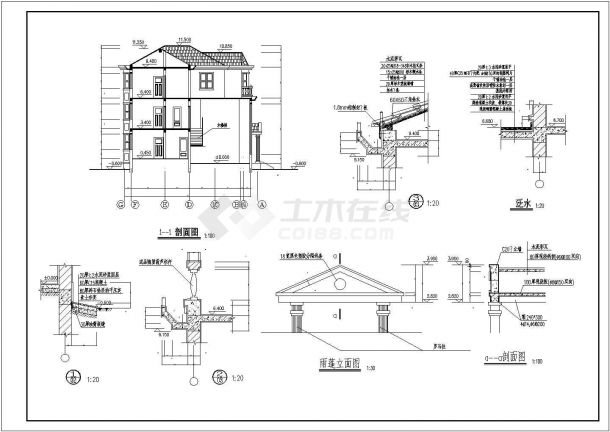 某多层别墅总规划详细设计施工方案CAD图纸-图一