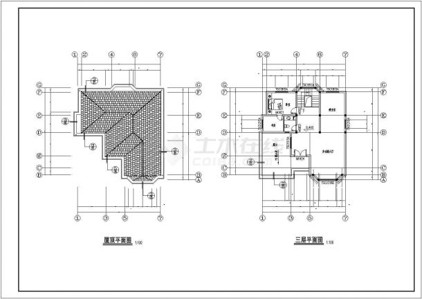某多层别墅总规划详细设计施工方案CAD图纸-图二