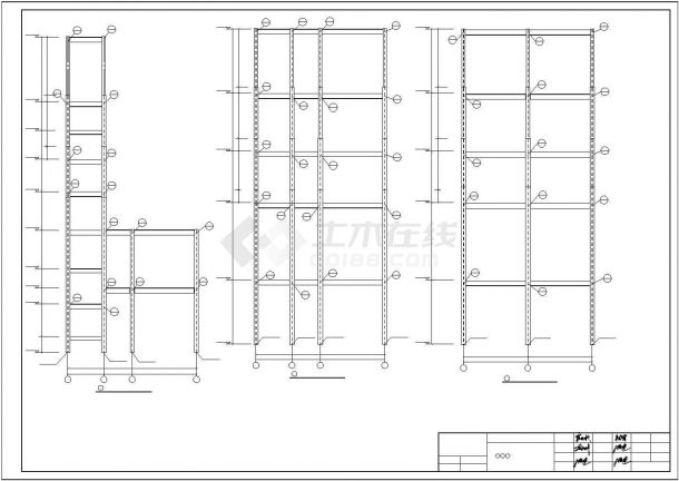 【最新】某六层饲料车间钢框架结构设计方案CAD图纸-图一