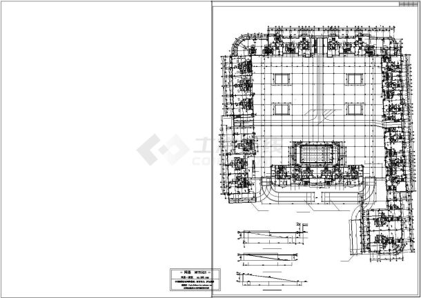 某大型超市车库建筑平面剖面图-图二