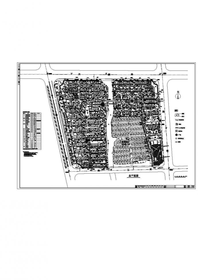 金平湖城市花园景观规划设计cad图(含总平面图)_图1