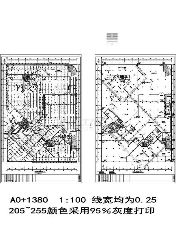 珠海某住宅地下室给排水CAD设计图纸-图一