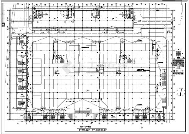 地下商场及宾馆建筑设计施工图纸-图二