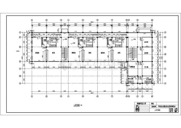 2000~3000平4层幼儿园全套建筑图纸-图二