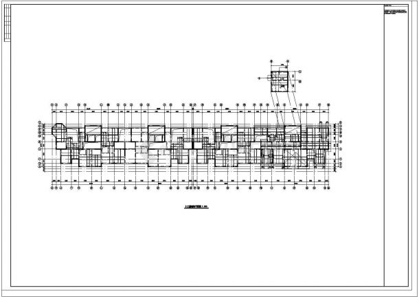 某十二层框架住宅基础平面结构CAD图纸-图一