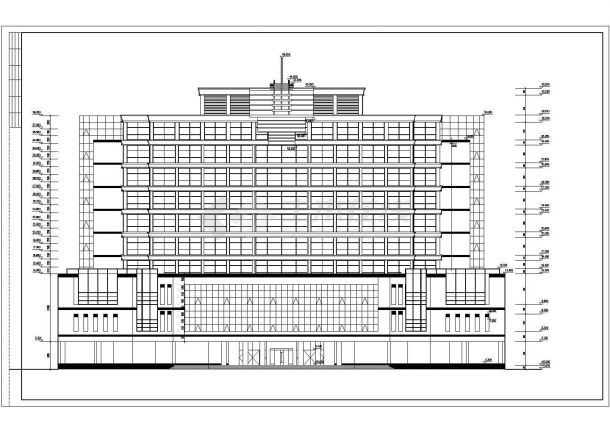 某城市地区十层高档酒店建筑规划参考图纸-图一